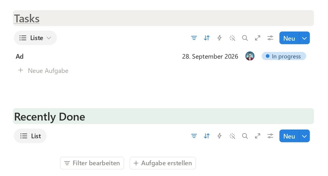 Northstar Creative task management view showing assigned work and deadlines